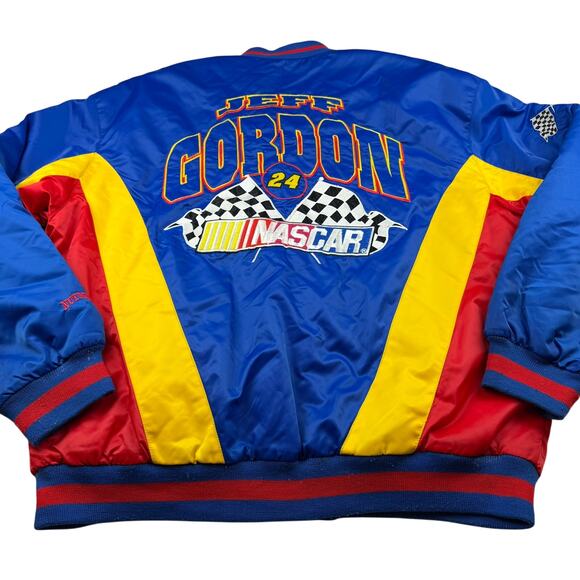 Vintage Jeff Gordon Nascar Nutmeg Bomber Jacket - Large - Picture 2 of 5